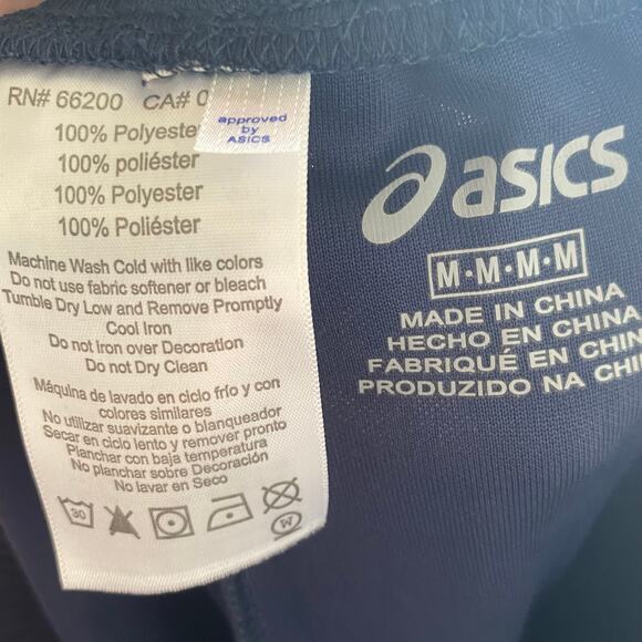 NEW ASICS Cali Track Sports Pants Navy Blue Size Medium Soccer Warm Up Pants - Picture 5 of 5